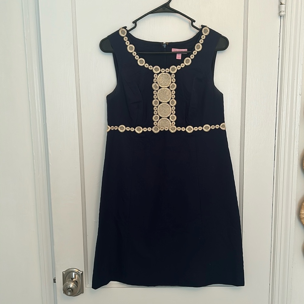 Lilly Pulitzer Navy and gold size 6